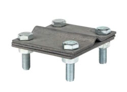 Зажим соединительный полоса-пруток крестообразный 3 пластины, оцинкованный