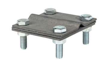 Зажим соединительный полоса-пруток крестообразный 3 пластины, оцинкованный