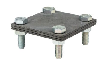 Зажим соединительный полоса-полоса крестообразный 3 пластины, оцинкованный