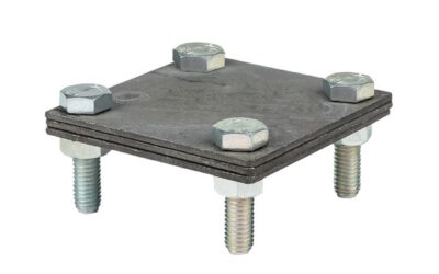 Зажим соединительный полоса-полоса крестообразный 3 пластины, оцинкованный