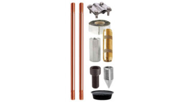 Комплект заземления омедненный 3 метра (d=14 мм х 1,5 метра)