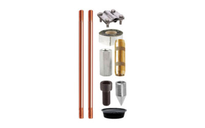 Комплект заземления омедненный 3 метра (d=14 мм х 1,5 метра)