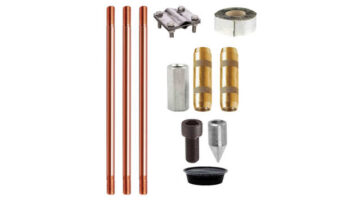 Комплект заземления омедненный 4,5 метра (d=14 мм х 1,5 метра)