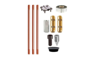 Комплект заземления омедненный 4,5 метра (d=14 мм х 1,5 метра)