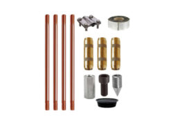 Комплект заземления омедненный 6 метров (d=14 мм х 1,5 метра)