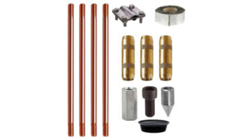 Комплект заземления омедненный 6 метров (d=14 мм х 1,5 метра)