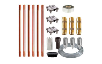Комплект заземления для газового котла омедненный 3 очага х 3 метра