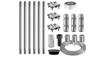 Комплект заземления для газового котла нержавеющий 3 очага х 3 метра