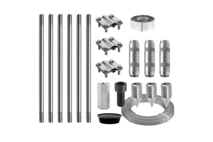 Комплект заземления для газового котла нержавеющий 3 очага х 3 метра