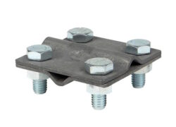 Зажим соединительный полоса/пруток-полоса/пруток, 2 пластины оцинкованный