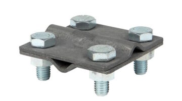 Зажим соединительный полоса/пруток-полоса/пруток, 2 пластины оцинкованный