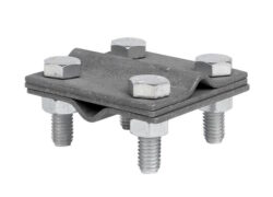 Зажим соединительный полоса/пруток-полоса/пруток, 3 пластины оцинкованный