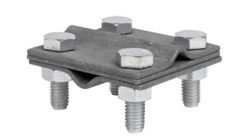 Зажим соединительный полоса/пруток-полоса/пруток, 3 пластины оцинкованный