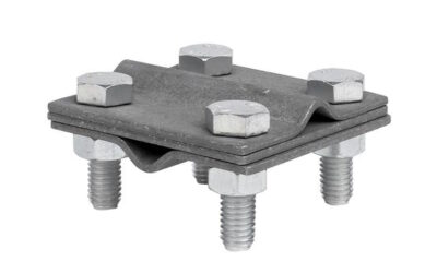 Зажим соединительный полоса/пруток-полоса/пруток, 3 пластины оцинкованный