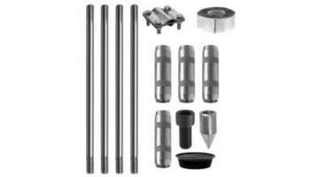 Комплект заземления из нержавеющей стали 6 метров (d=14 мм х 1,5 метра)