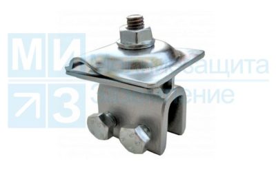 Держатель проводника круглого 8-10 мм для фальца усиленного крепления, оцинк.