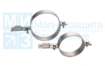 Держатель проводника круглого 6-10 мм для водосточных труб 100 мм, оцинк.