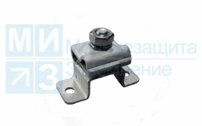 Держатель-зажим соединительный круглого проводника 8-10 мм опорный 25 мм, оцинк.