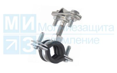 Держатель проводника круглого 8-10 мм на трубе 20-24 мм, оцинк.