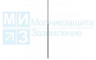 Мачта молниеприемная 9 м, алюм/нерж с растяжками (без основания)