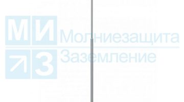 Мачта молниеприемная 10м, алюм/нерж с растяжками (без основания)