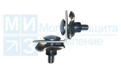 Держатель проводника круглого 8-10 мм для фальца, оцинк. 30 мм