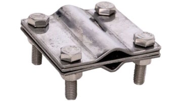 Зажим соединительный стержень — полоса/пруток, 3 пластины, нерж