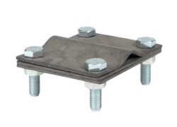 Зажим соединительный стержень — полоса, 3 пластины, оцинк.