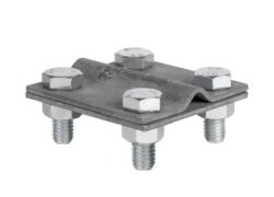 Зажим соединительный пруток — полоса, 2 пластины, оцинк.