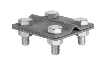 Зажим соединительный пруток — полоса, 2 пластины, оцинк.