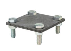 Зажим соединительный полоса-полоса крестообразный 2 пластины, оцинкованный