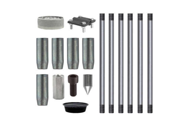 Комплект заземления оцинкованный 9 метров (d=16 мм х 1,5 метра)