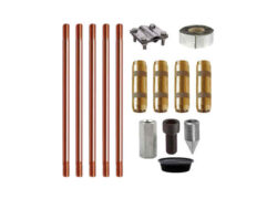 Комплект заземления омедненный 7,5 метров (d=14 мм х 1,5 метра)