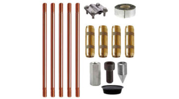 Комплект заземления омедненный 7,5 метров (d=14 мм х 1,5 метра)