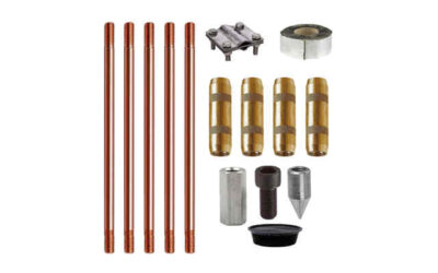 Комплект заземления омедненный 7,5 метров (d=14 мм х 1,5 метра)