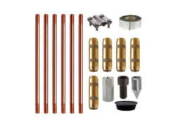 Комплект заземления омедненный 9 метров (d=14 мм х 1,5 метра)