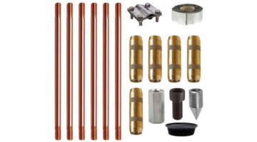 Комплект заземления омедненный 9 метров (d=14 мм х 1,5 метра)