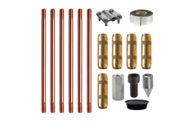 Комплект заземления омедненный 9 метров (d=14 мм х 1,5 метра)