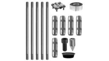 Комплект заземления из нержавеющей стали 7,5 метров (d=14 мм х 1,5 метра)