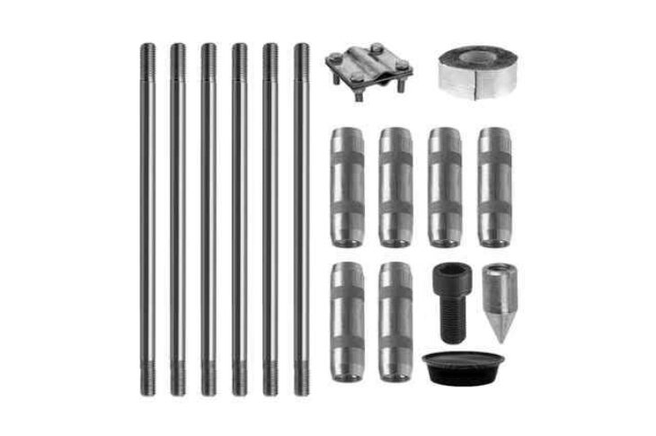 Комплект заземления из нержавеющей стали 9 метров (d=14 мм х 1,5 метра)